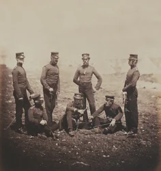 Offiziere des 68. (Durham) Infanterieregiments (Leichte Infanterie), aus einem Album mit 52 Fotografien zum Krimkrieg, 1855